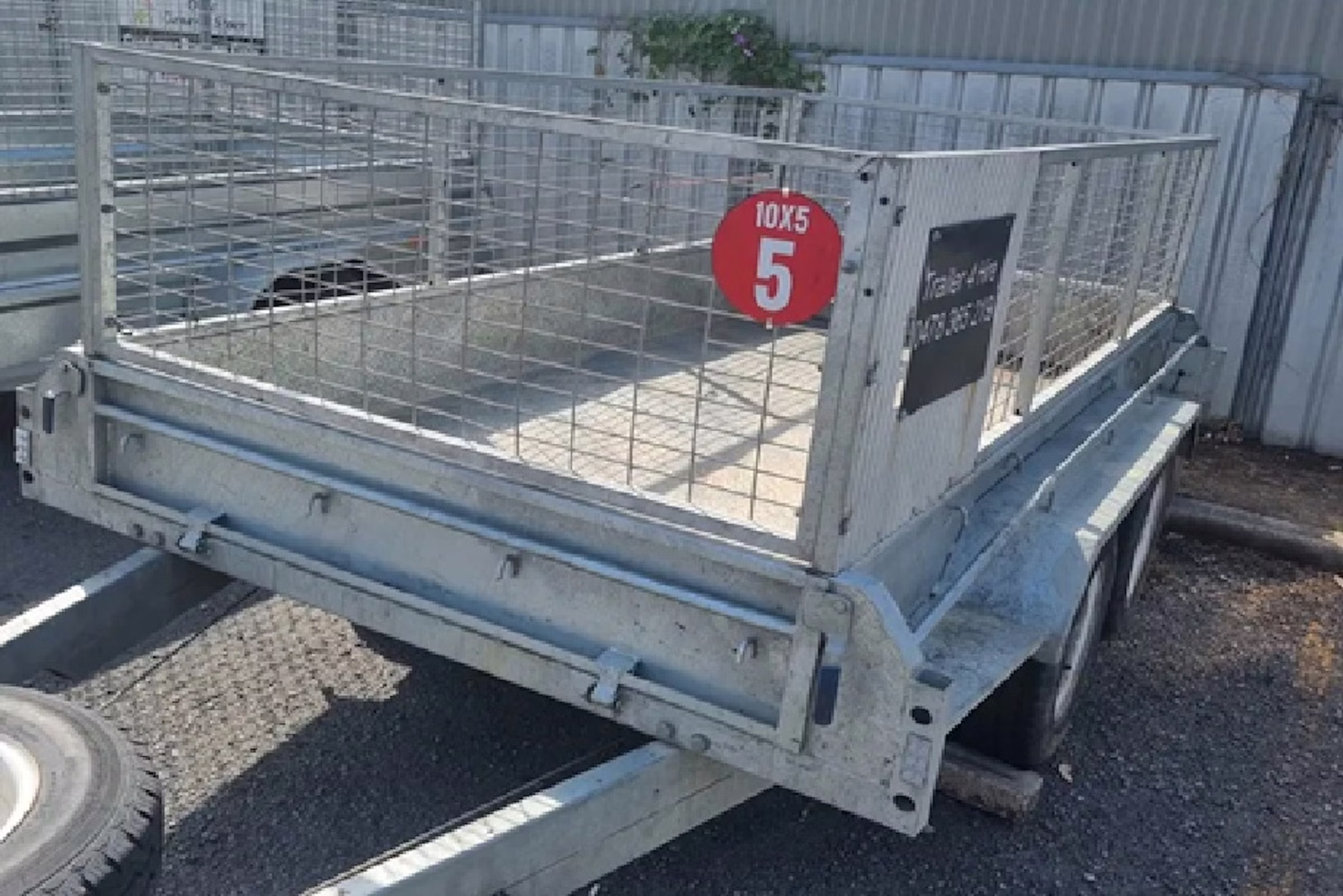 10x5 Tandem Cage Trailer