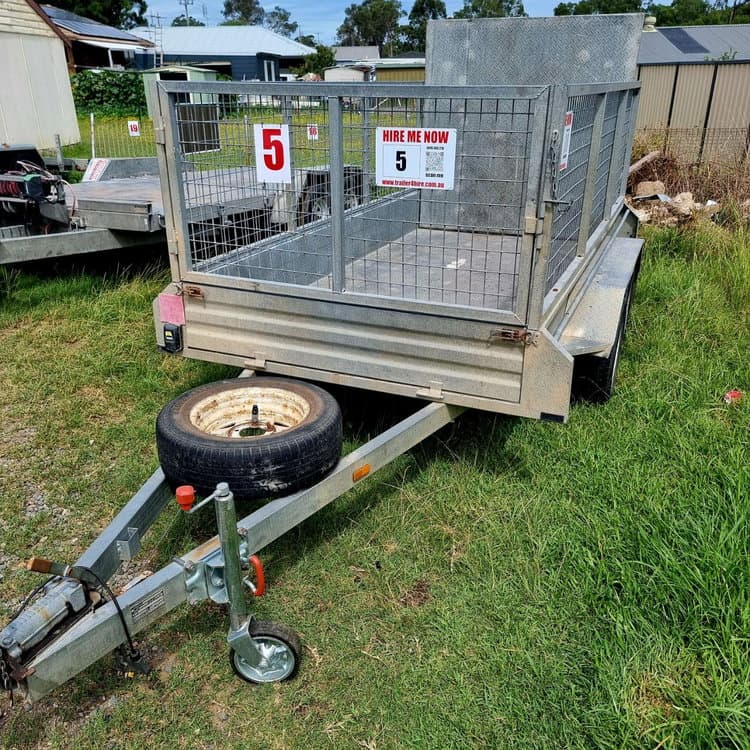 10x5 Cage Trailer with Drop-Down Ramp (2T)