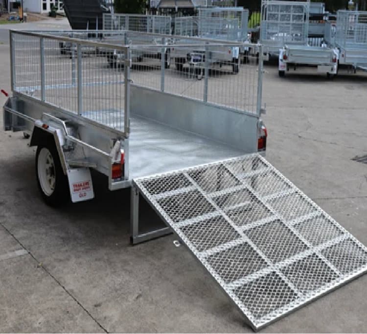 8x5 Single Axle Cage Trailer with Ramp