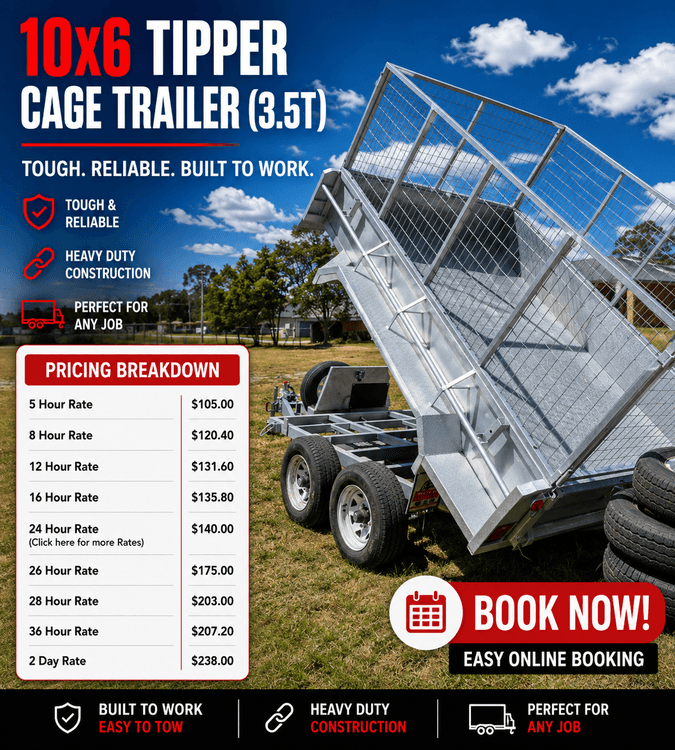 10x6 Cage Tipper (3.5T) Trailer